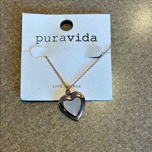 Pura Vida Rose Gold Heart Pendant Necklace